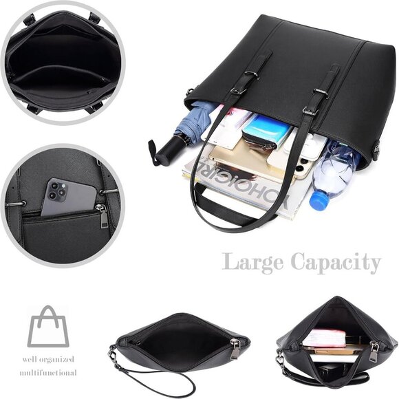 Women Purses and Handbags Tote Shoulder Bag Top Handle Satchel Bags for Ladies - Picture 5 of 7